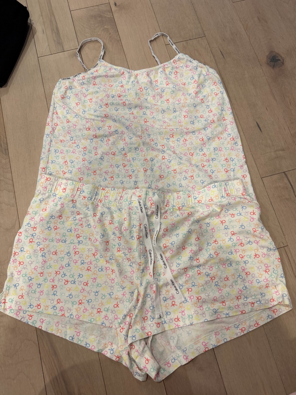 Calvin Klein White Multicolor CK Logo Pajama set - Picture 1 of 4
